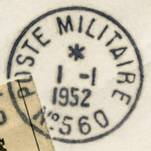 Timbre-à-date Poste militaire 560 type 1