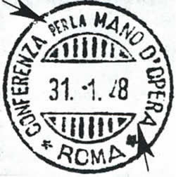 Conference sur la Main d'Ouvre à Rome janvier 1948