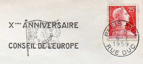 OMEC 10ème anniversaire du Conseil de l'Europe Paris XVIII