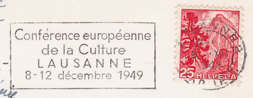 OMEC Conférence de la Culture lausanne 1949