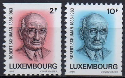 Timbres Robert Schuman du Luxembourg