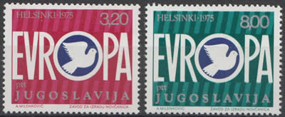 Helsinki 1975 : timbres de Yougoslavie