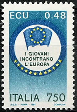 Italie timbre en ECU
