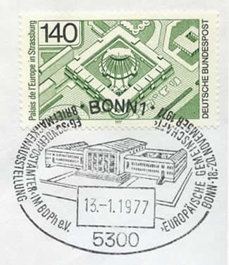Nouveau Palais de l'Europe, timbre de RFA