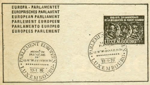 Oblitération spéciale du Parlement Européen à Luxembourg