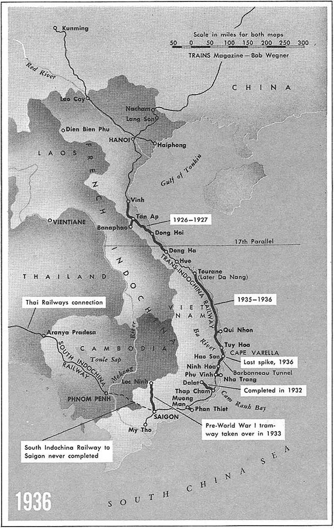 Evolution du train Nord-Sud i en Indochine