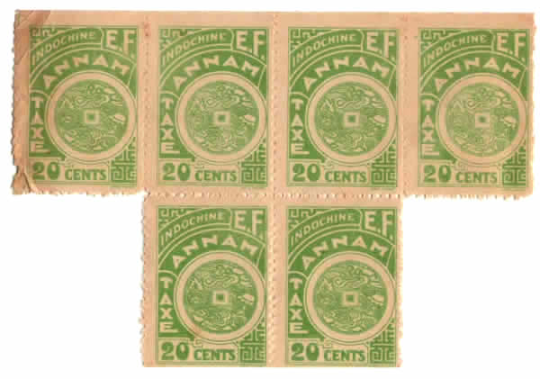 extrait d'un carnet de timbres à 20 cents