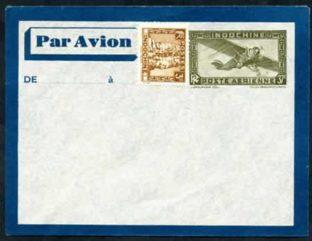 Enveloppe entier postal de poste aérienne 37 cts + 3cts