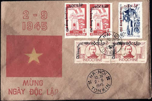 fausse lettre et faux timbres du 2/9/45