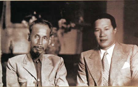 Ho Chi Minh et Bao Dai
