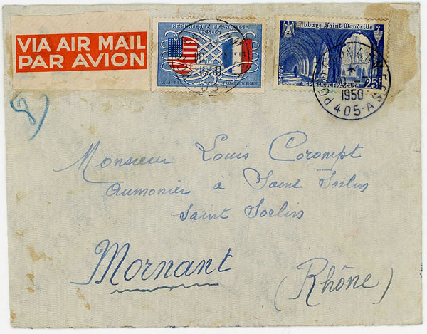 Lettre du BPM 405 A de Pleiku 1950