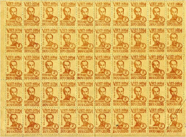 Feuille complète de 50 timbres