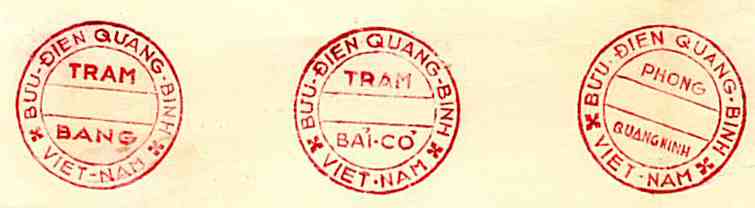 Cachets postaux Phong & Tram