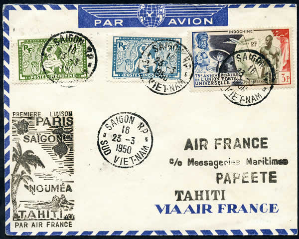 FFC Paris-Tahiti via Saigon