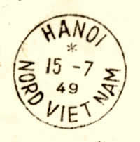 timbre-à-date HANOI NORD VIETNAM