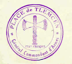 cachet administratif Francisque Tlemcen