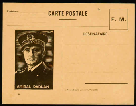Carte FM Amiral Darlan