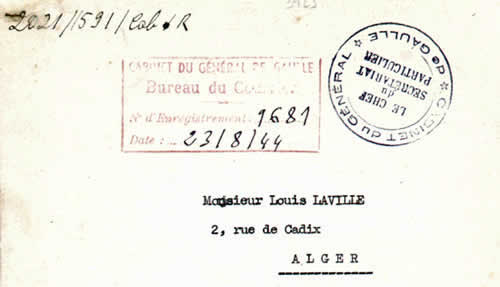 Cabinet du Général de Gaulle à Alger