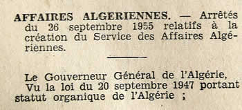 Affaires Algériennes 1