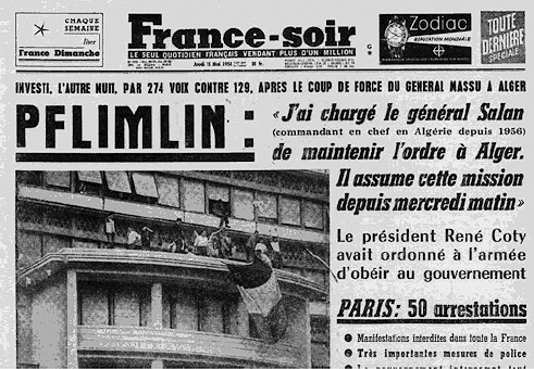France Soir Pflimlin nomme Salan