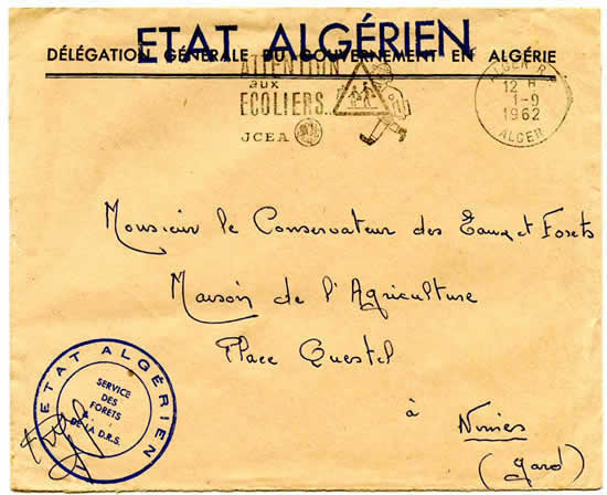 En-tête surchargée ETAT ALGERIEN