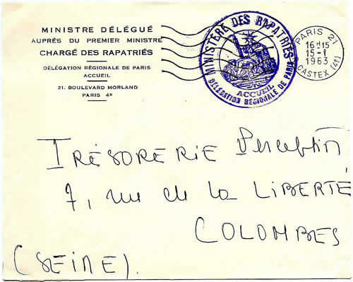 Accueil Rapatriés 1963