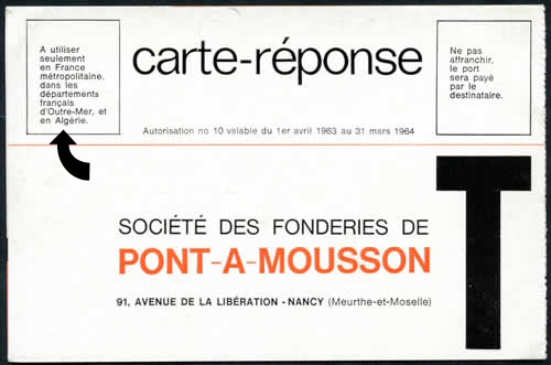 Carte T mention Algérie 1963